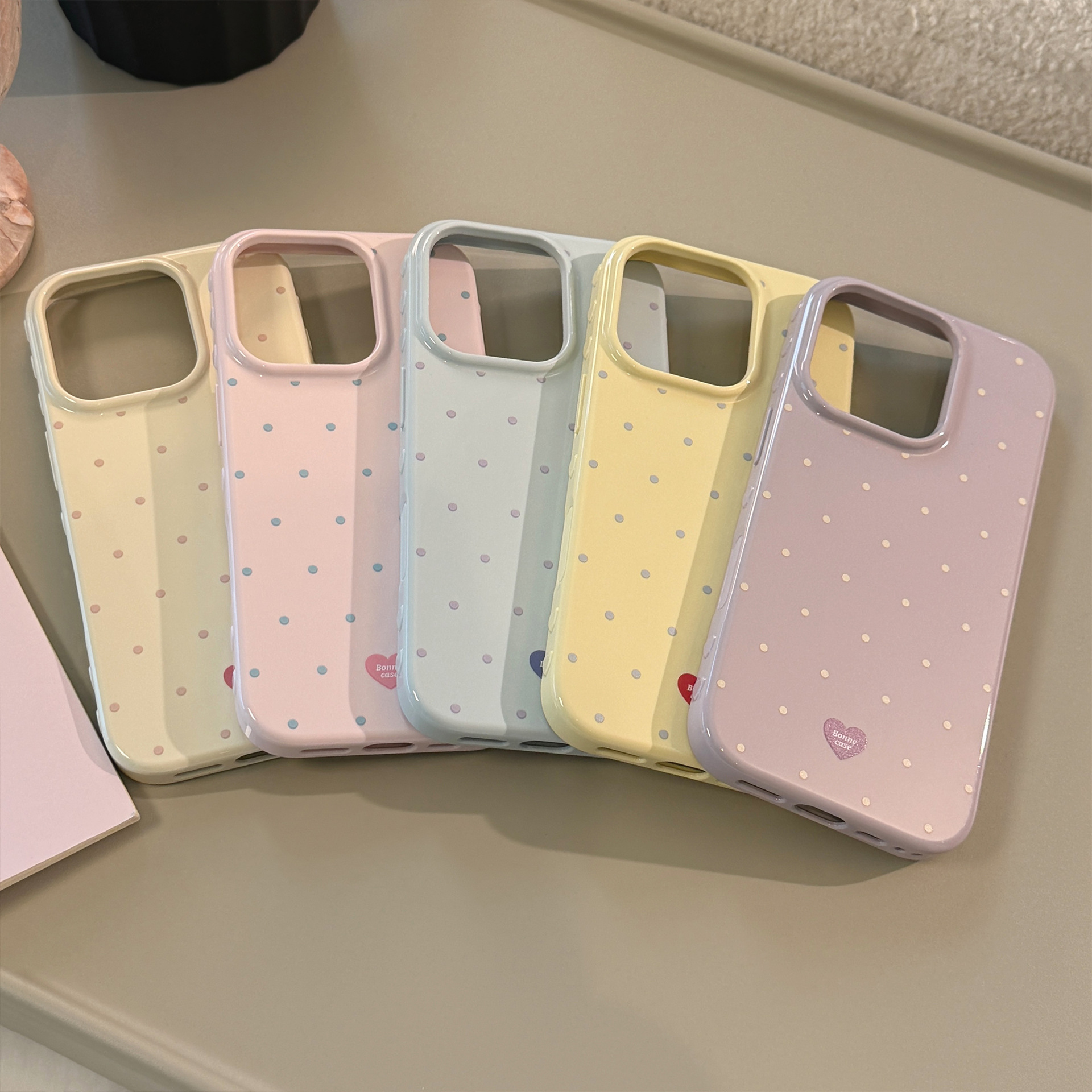 Phone Cases Polka Dot - Korean Full Screen Candy Colors Polka