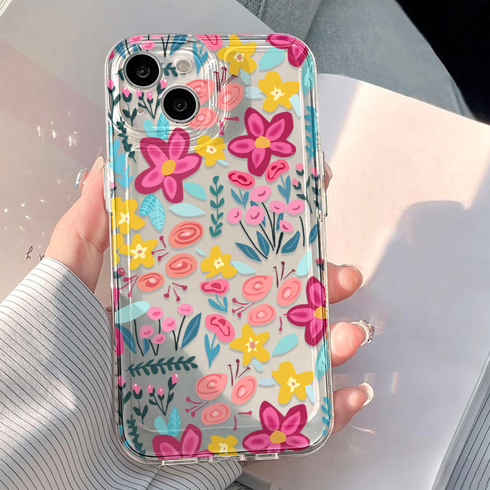 Phone Cases Girly - Flower Clear Phone Case For iPhone