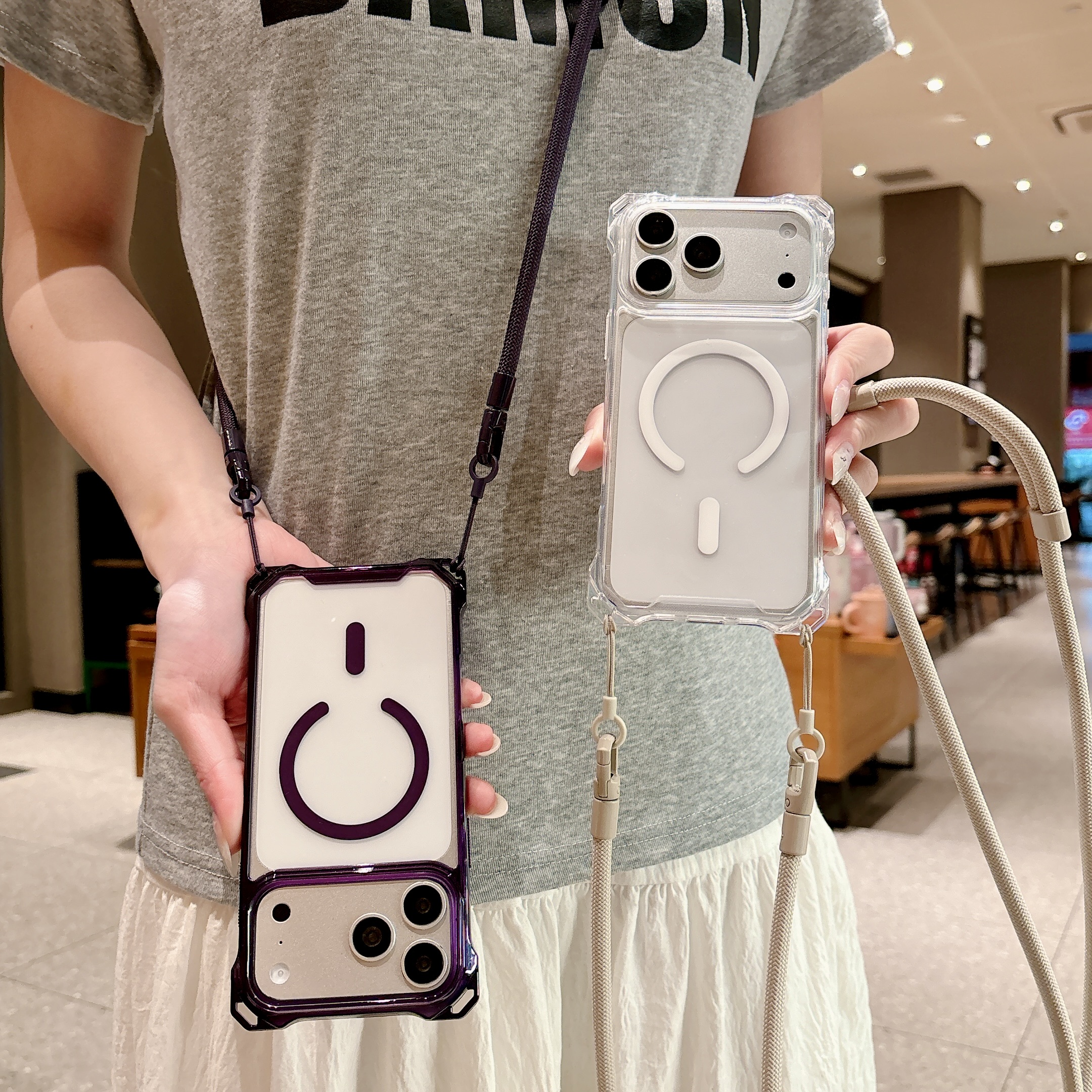 Phone Cases Magsafe - Clear Magnetic Lanyard Phone Case For