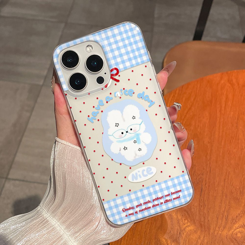 Phone Cases Polka Dot - Cartoon Cute Rabbit Red Polka Dot