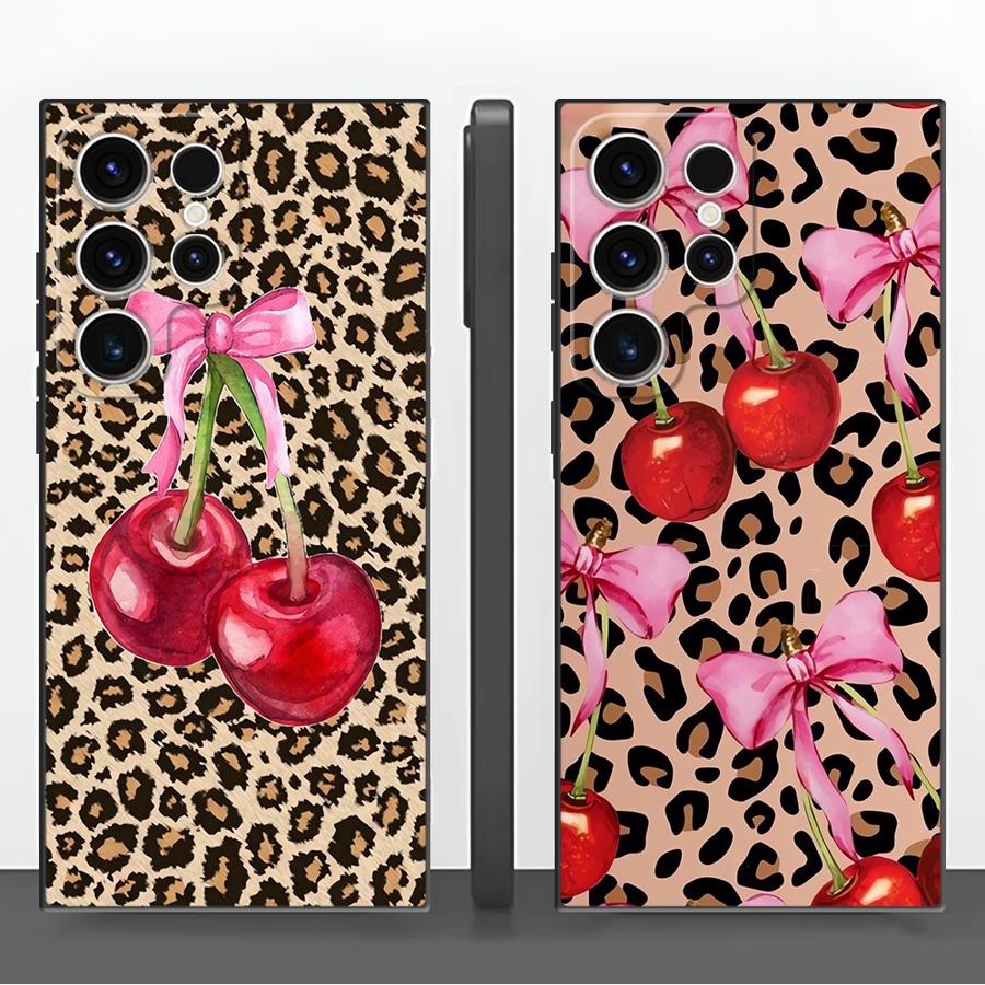 Phone Cases Galaxy S23 - Leopard Cherry Funda Phone Cover Case