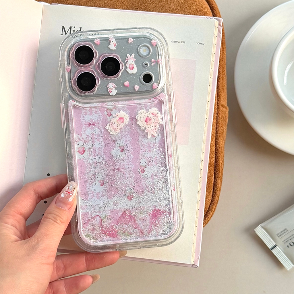 Phone Cases Girly - Korean Style Girl Pink Cartoon Strawberry
