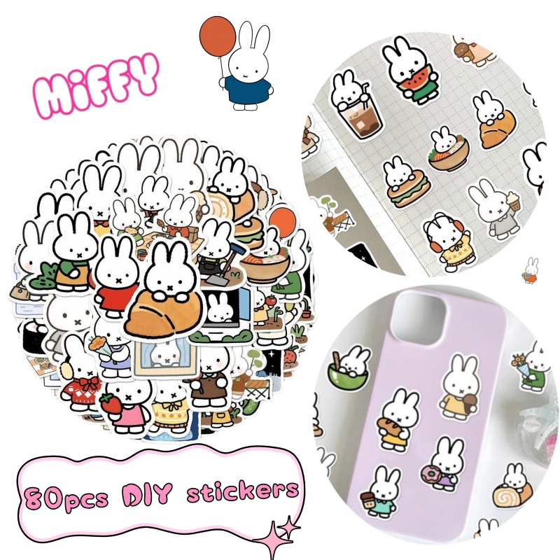 Phone Cases Girly - Miffy Rabbit Head Sticker High Color