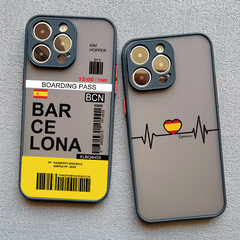 Phone Cases Usa - Fashion Spain Map Plane Travel Fly