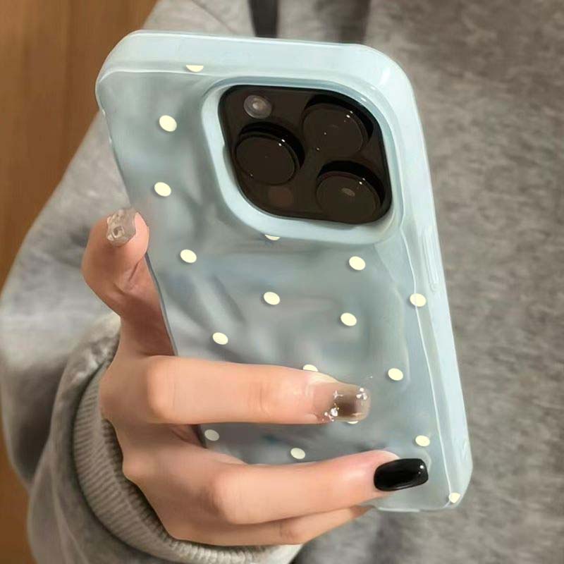 Phone Cases Polka Dot - Black White Blue Polka Dots Phone