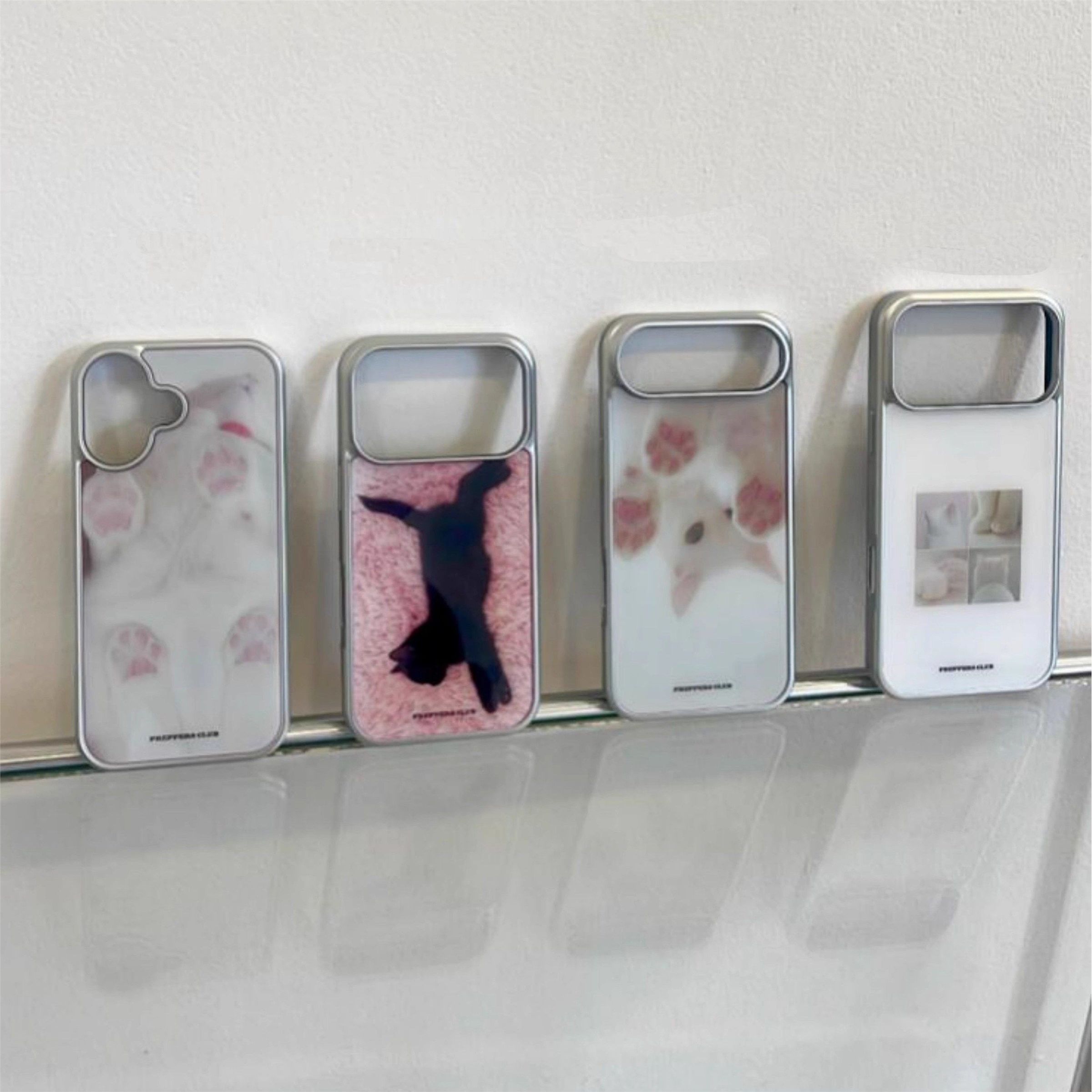 Phone Cases Cat - Korean Ins Cartoon Cute Pink Cat
