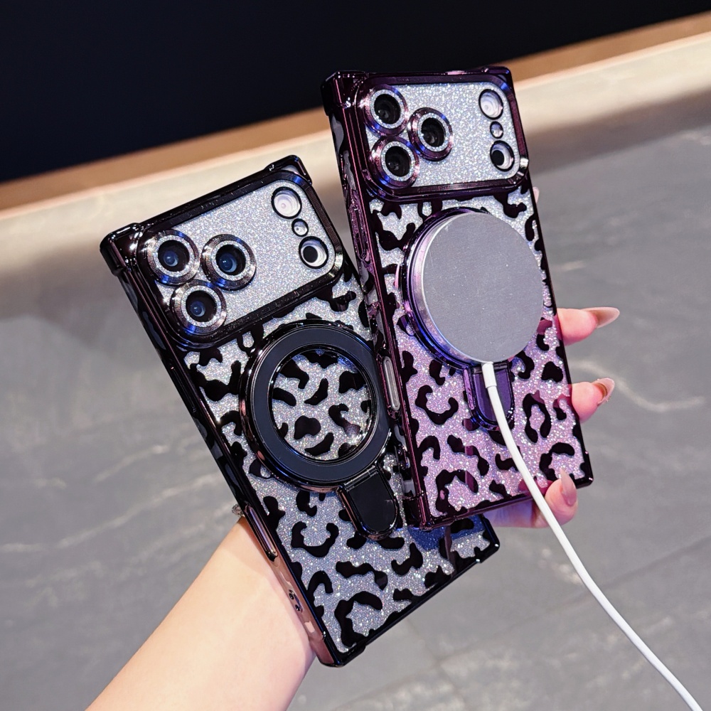 Luxury Plated Leopard Print Gl - Phone Cases Magsafe のレビューと価格