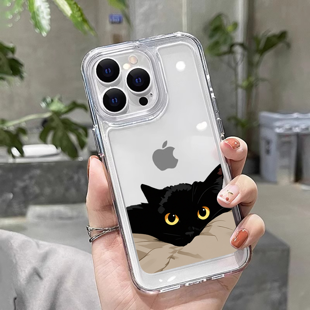 Black Cat Funny Couple Fashion - Phone Cases Cat のレビューと価格