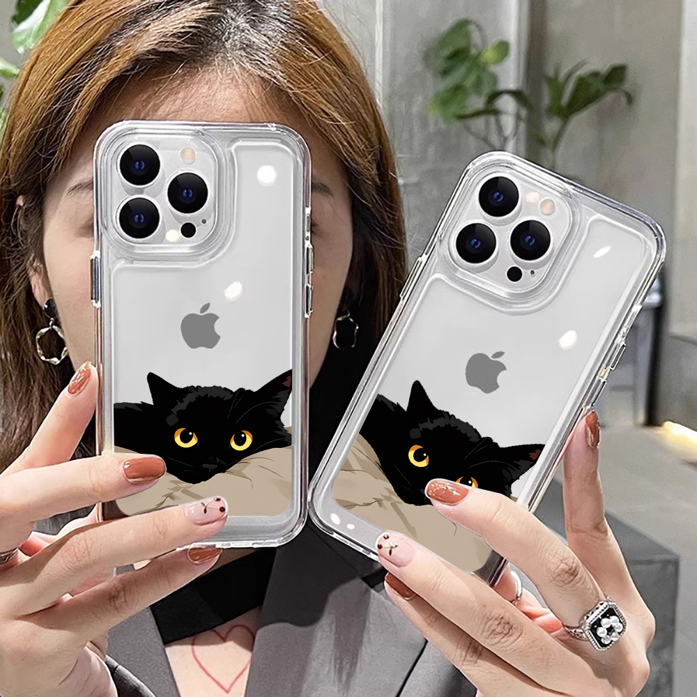 Black Cat Funny Couple Fashion - Phone Cases Cat のレビューと価格