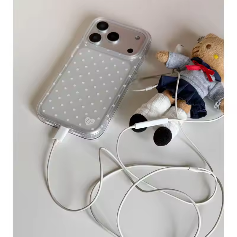 Korean Style Minimalist White  - Phone Cases Polka Dot のレビューと価格