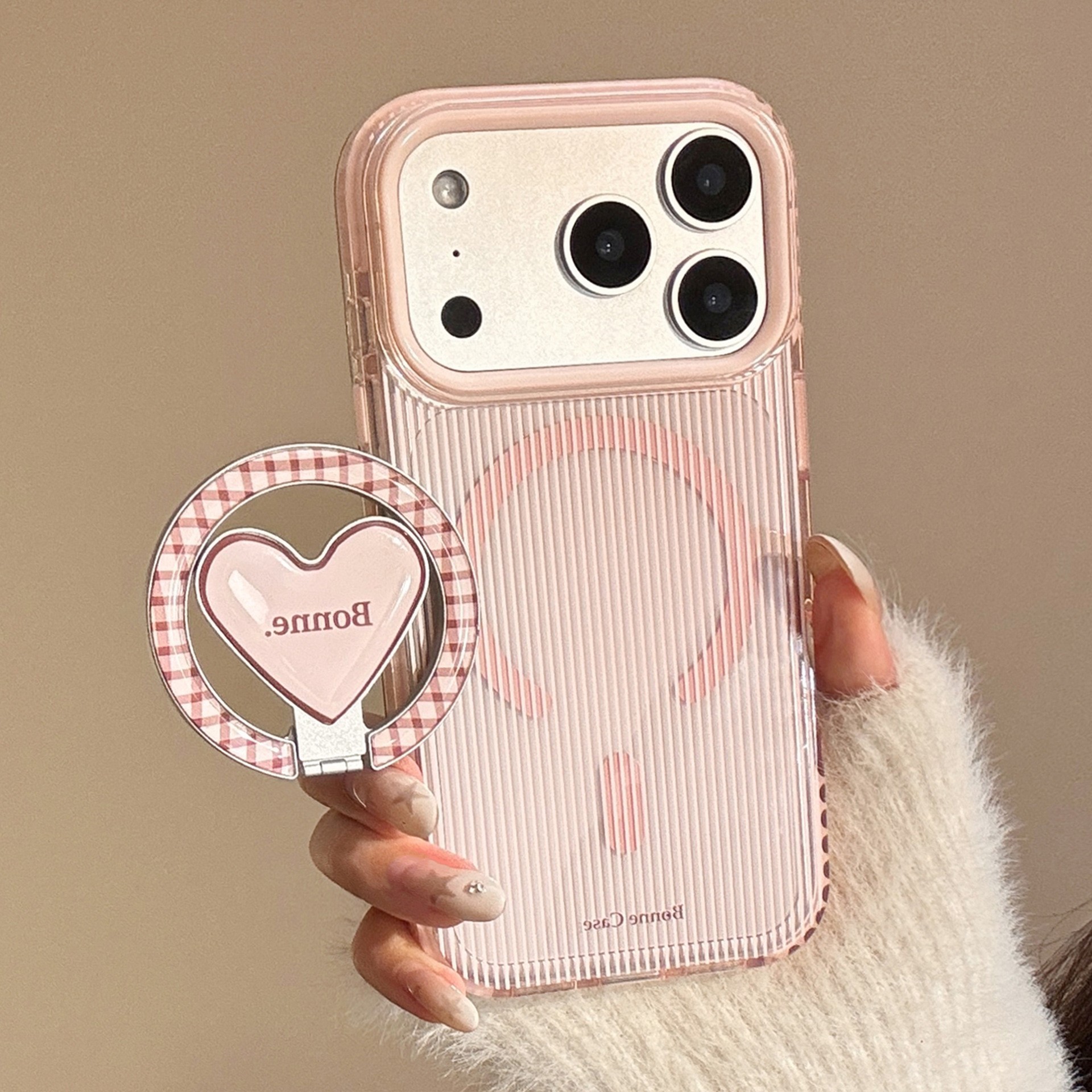 Korean Magnetic Fold Love Hear - Phone Cases Girly のレビューと価格