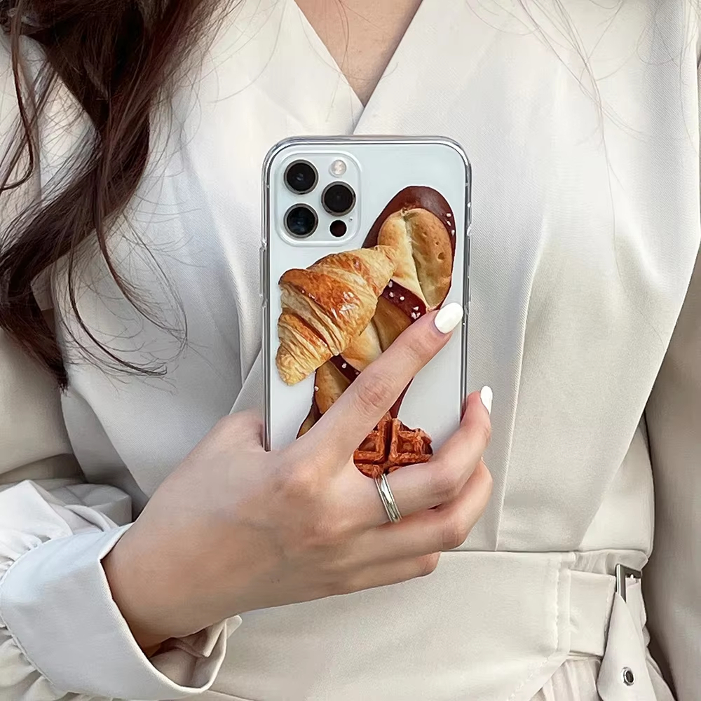 Korean Full Screen Bread Patte - Phone Cases Korean のレビューと価格