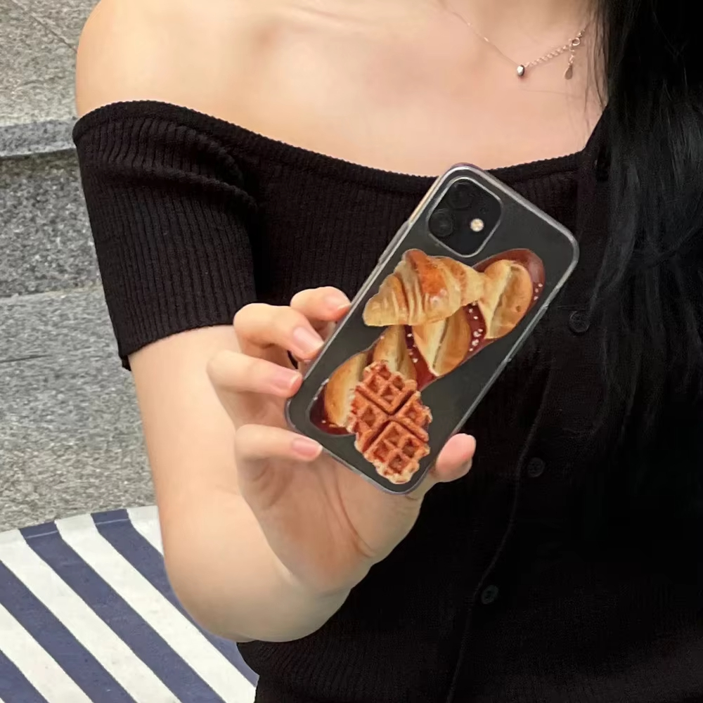 Korean Full Screen Bread Patte - Phone Cases Korean のレビューと価格