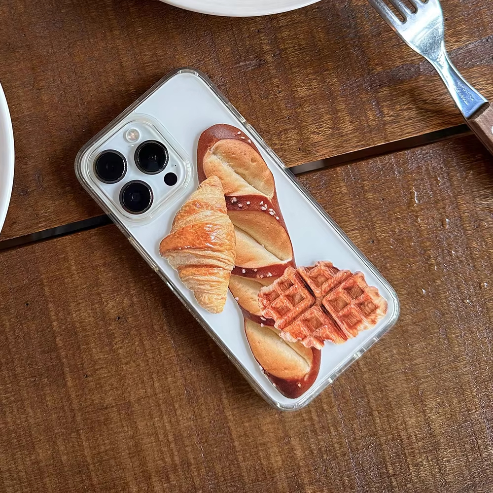 Korean Full Screen Bread Patte - Phone Cases Korean のレビューと価格