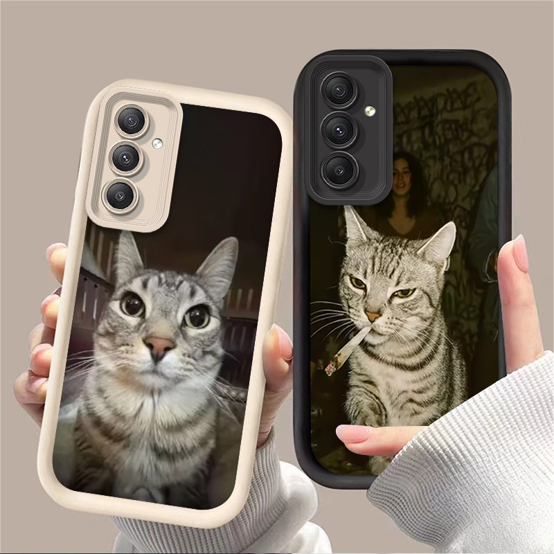 Trendy Cat Smoking Phone Case  - Phone Cases Cat のレビューと価格