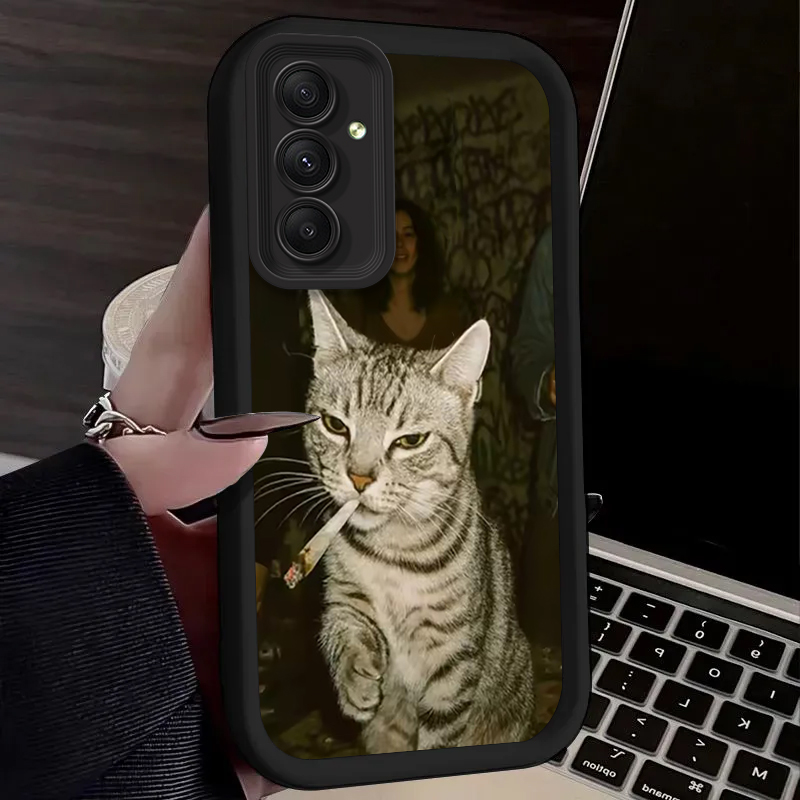 Trendy Cat Smoking Phone Case  - Phone Cases Cat のレビューと価格