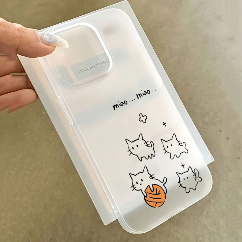 Cute Black Cat Pattern Phone C - Phone Cases Cat のレビューと価格