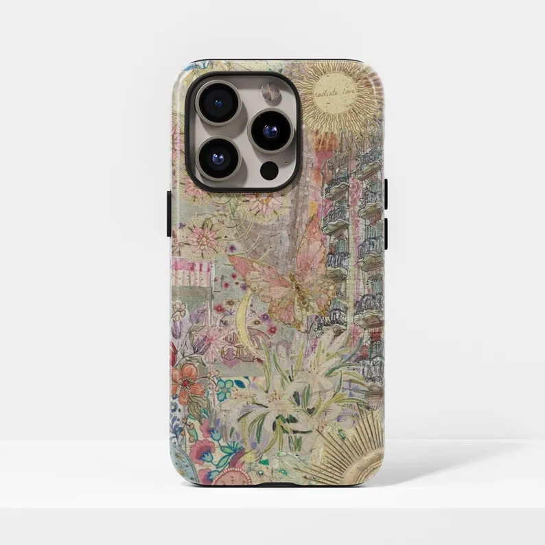 70s Retro Butterfly Floral Pho - Phone Cases Ugly のレビューと価格