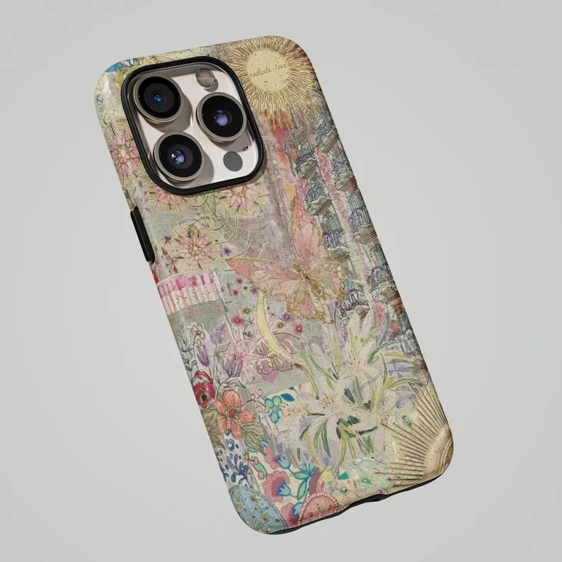 70s Retro Butterfly Floral Pho - Phone Cases Ugly のレビューと価格