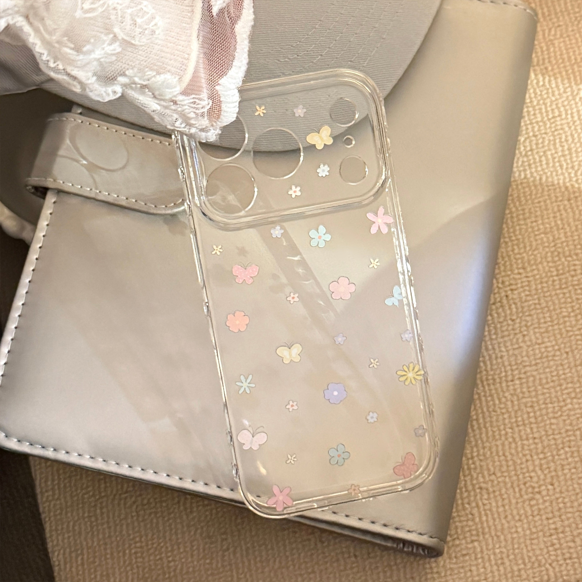Korean Colorful Flowers Butter - Phone Cases Korean のレビューと価格