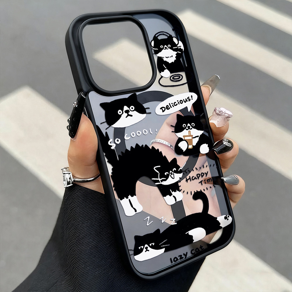 Funny Black Cat Wireless Charg - Phone Cases Cat のレビューと価格