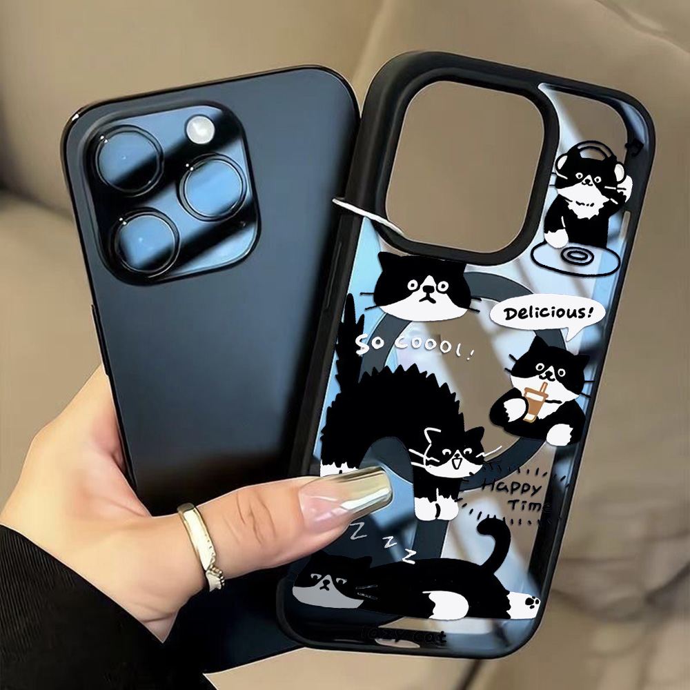 Funny Black Cat Wireless Charg - Phone Cases Cat のレビューと価格