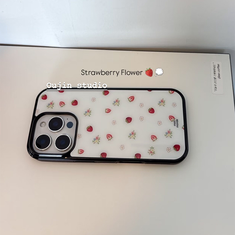 Korean Ins Strawberry Flowers  - Phone Cases Korean のレビューと価格
