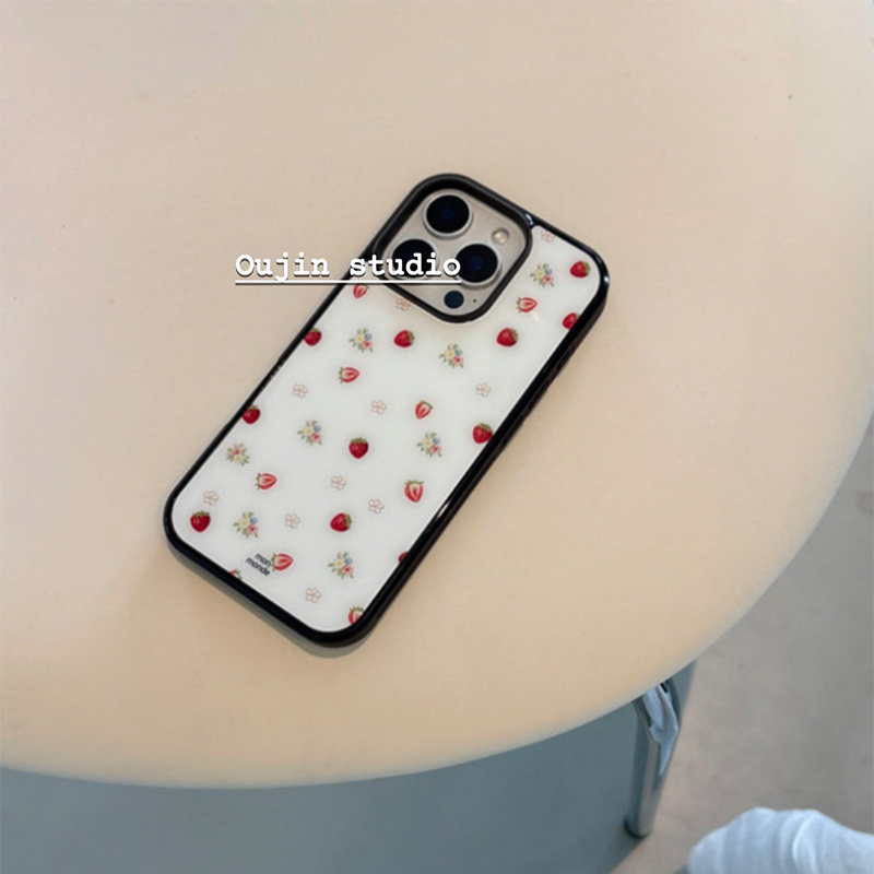 Korean Ins Strawberry Flowers  - Phone Cases Korean のレビューと価格