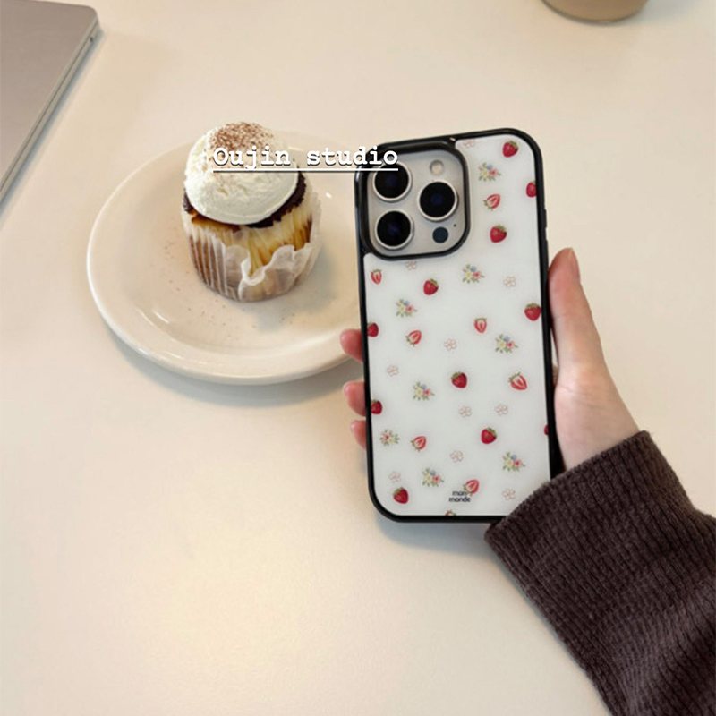Korean Ins Strawberry Flowers  - Phone Cases Korean のレビューと価格