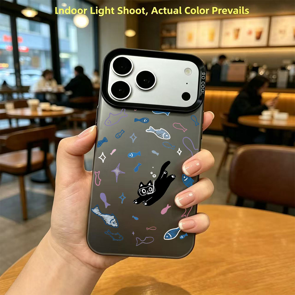 Diving Black Cat IMD Color Sil - Phone Cases Cat のレビューと価格