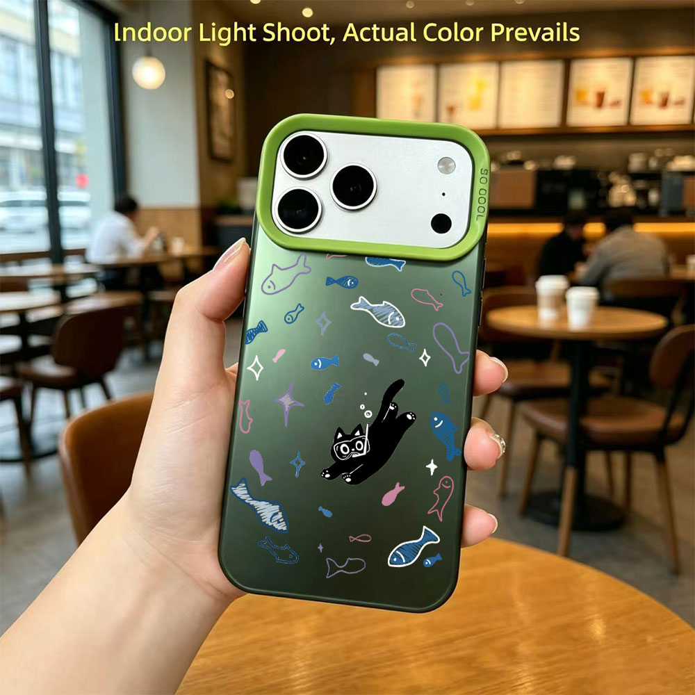 Diving Black Cat IMD Color Sil - Phone Cases Cat のレビューと価格