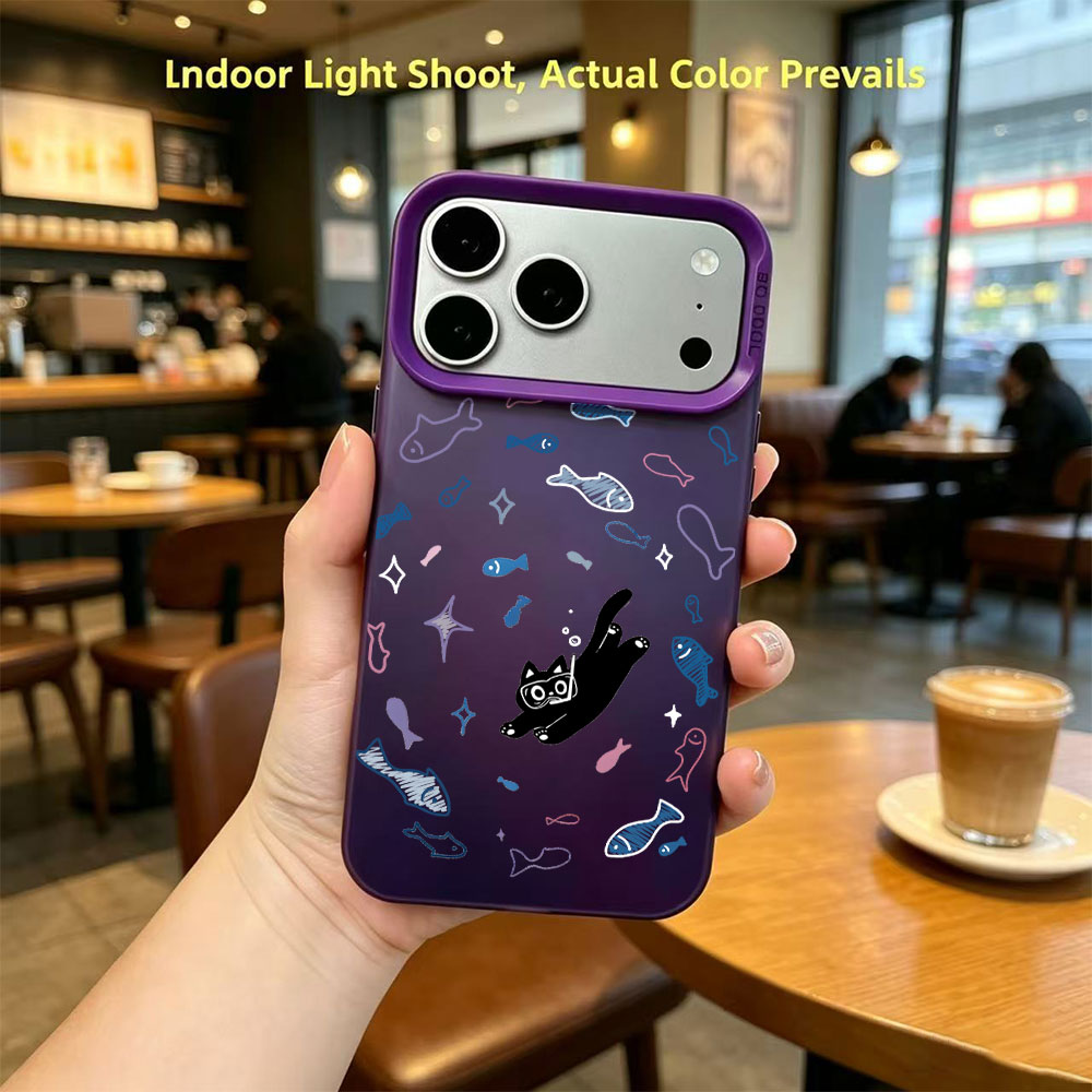 Diving Black Cat IMD Color Sil - Phone Cases Cat のレビューと価格