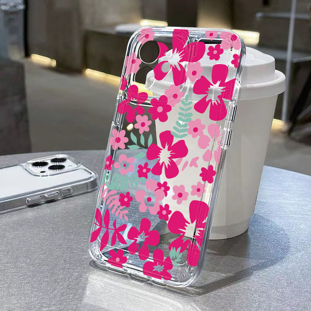 Flower Clear Phone Case For iP - Phone Cases Girly のレビューと価格