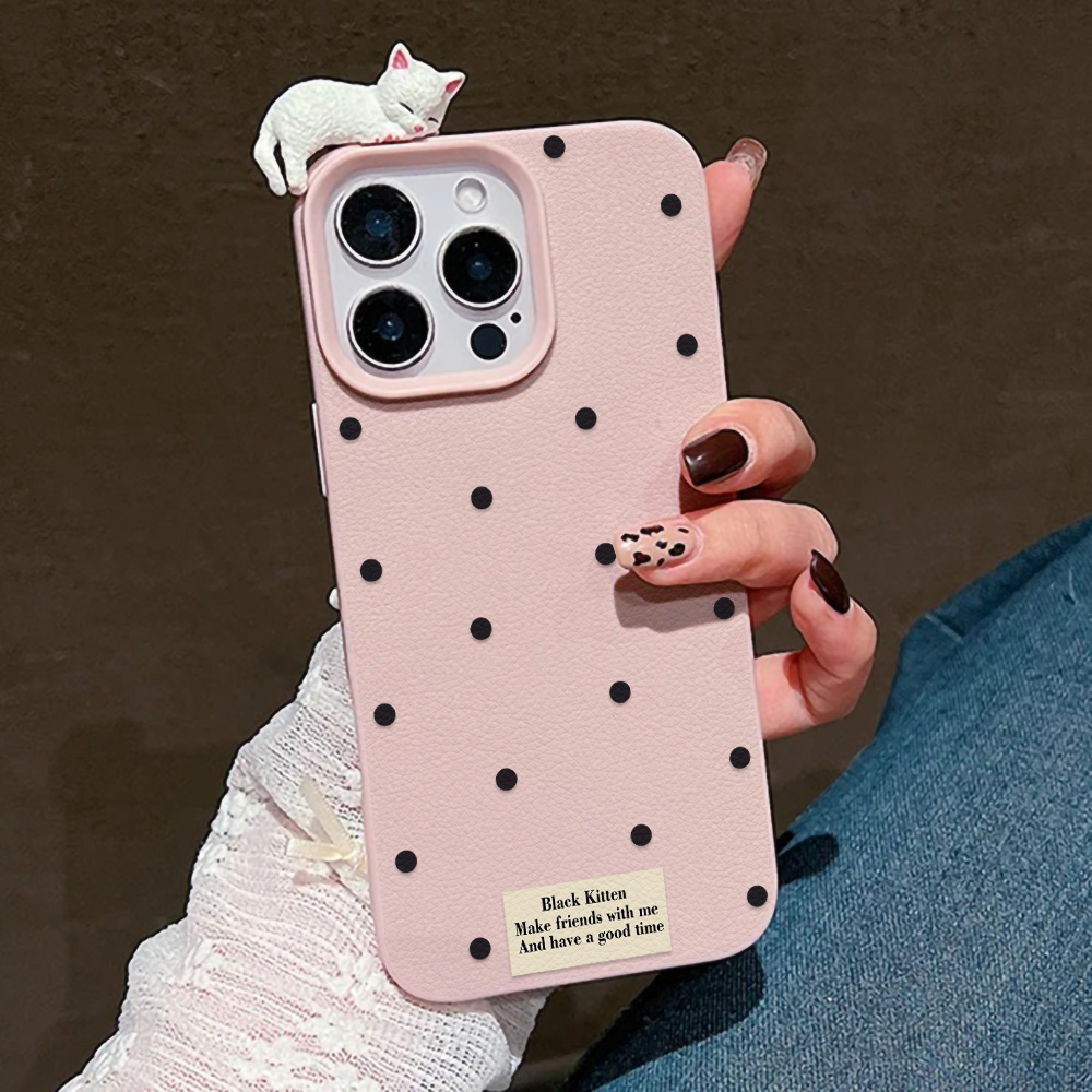 Cute 3D Cat Dot Case For iPhon - Phone Cases Cat のレビューと価格