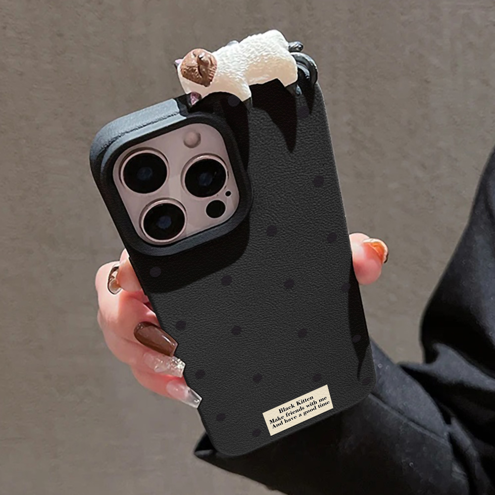 Cute 3D Cat Dot Case For iPhon - Phone Cases Cat のレビューと価格