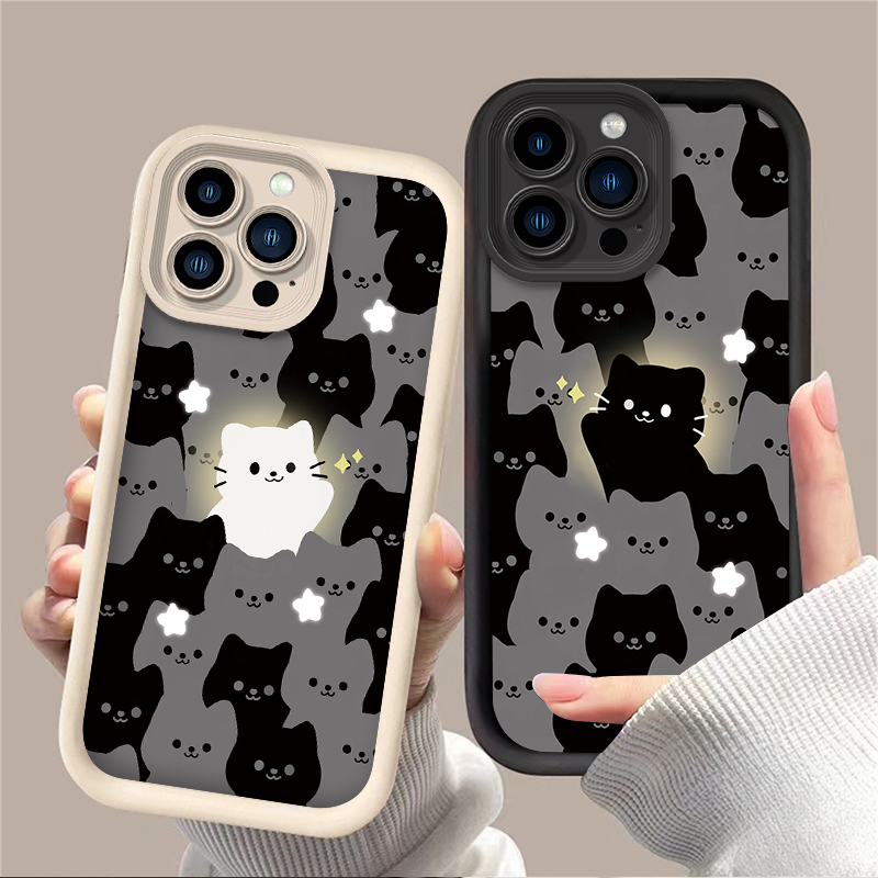 Lovely Cartoon Cat Silicone Co - Phone Cases Cat のレビューと価格