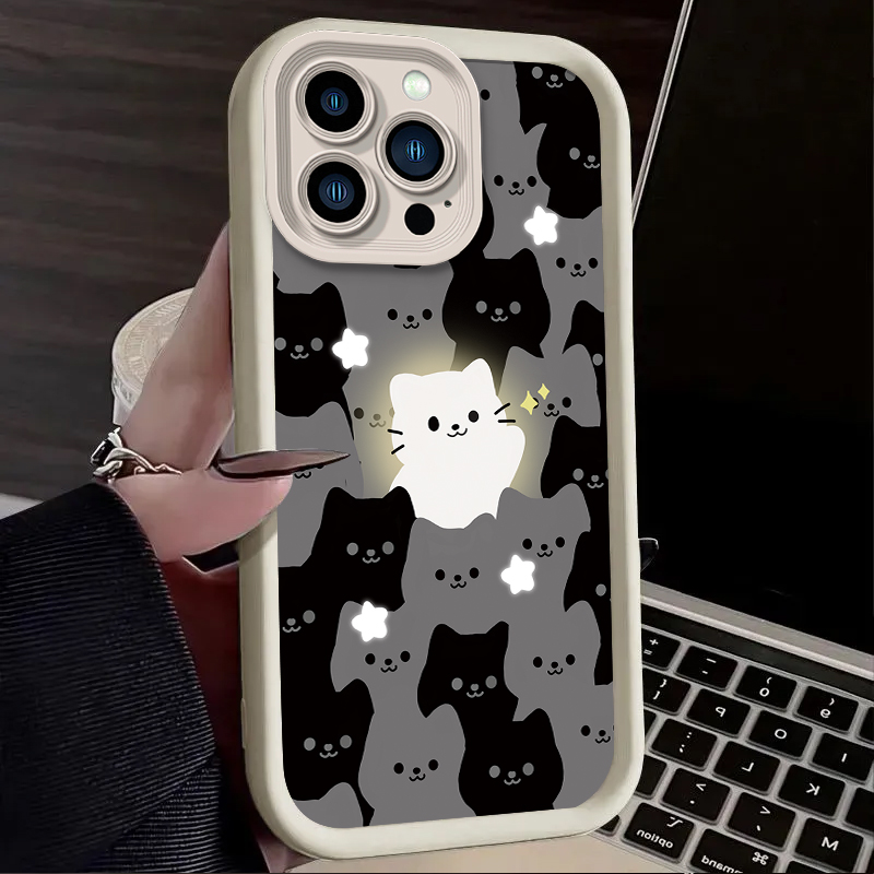 Lovely Cartoon Cat Silicone Co - Phone Cases Cat のレビューと価格