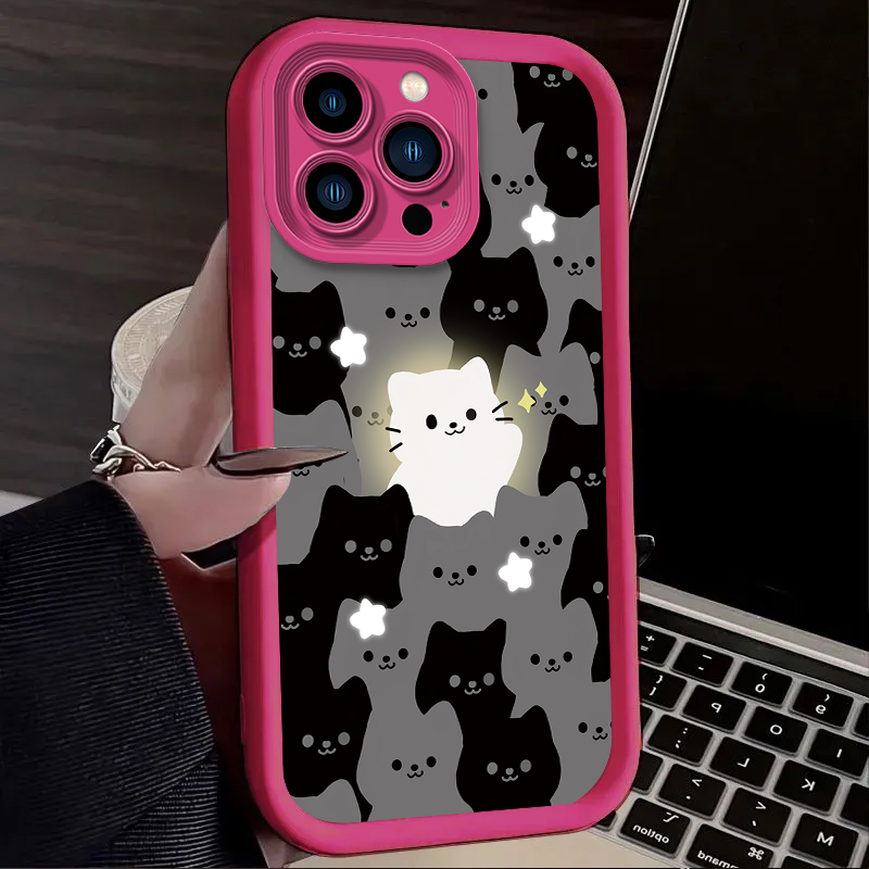 Lovely Cartoon Cat Silicone Co - Phone Cases Cat のレビューと価格