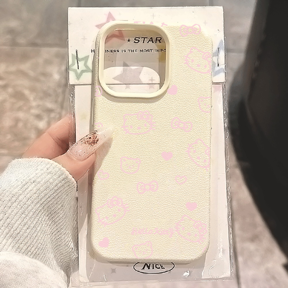 Cute HelloKitty Pink Line Cat  - Phone Cases Cat のレビューと価格