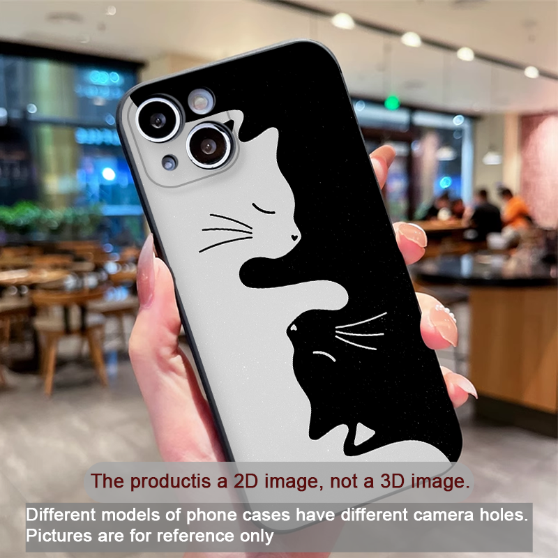 Cartoon Black White Cat Lovers - Phone Cases Cat のレビューと価格