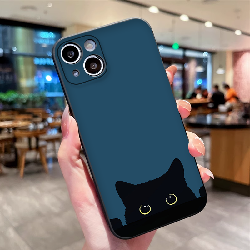 Cartoon Black White Cat Lovers - Phone Cases Cat のレビューと価格