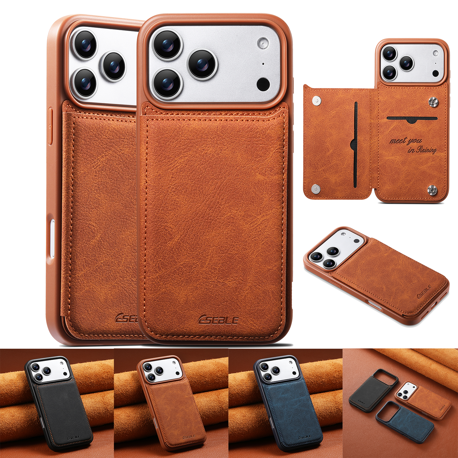Luxury Retro Flip Card Leather - Card Holder Slim Case のレビューと価格