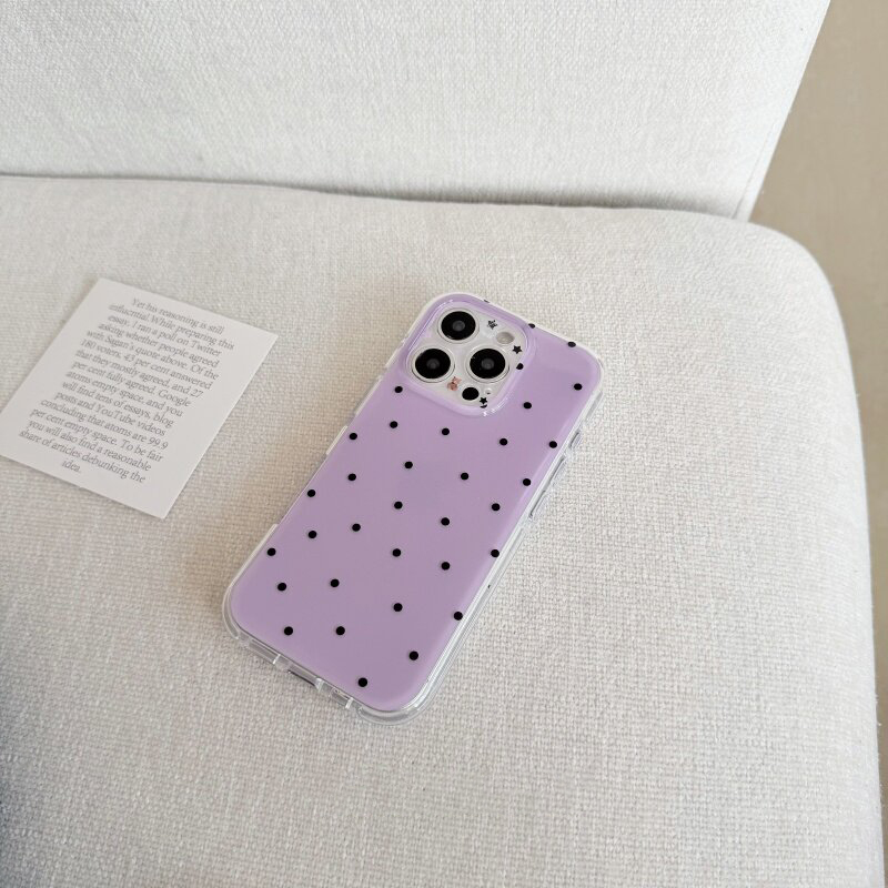 Korean White & Purple Polka Do - Phone Cases Polka Dot のレビューと価格