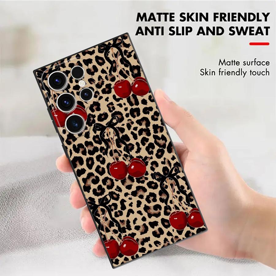 Leopard Cherry Funda Phone Cov - Phone Cases Galaxy S23 のレビューと価格