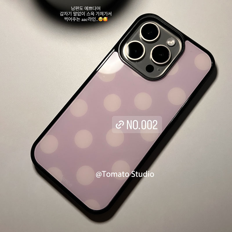 Korean Ins Fashion Purple Polk - Phone Cases Polka Dot のレビューと価格