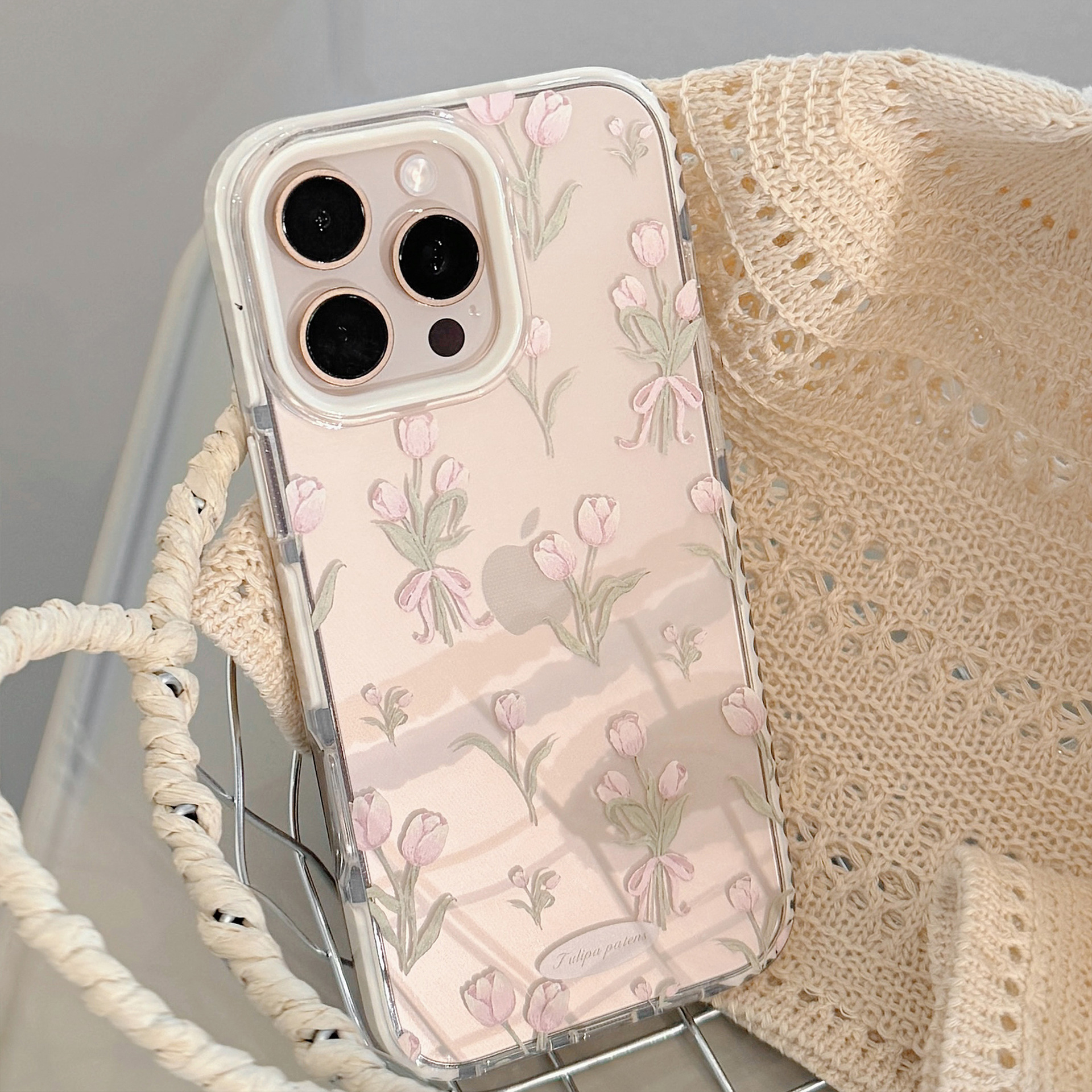 Korean Full Screen Pink Tulip  - Phone Cases Korean のレビューと価格