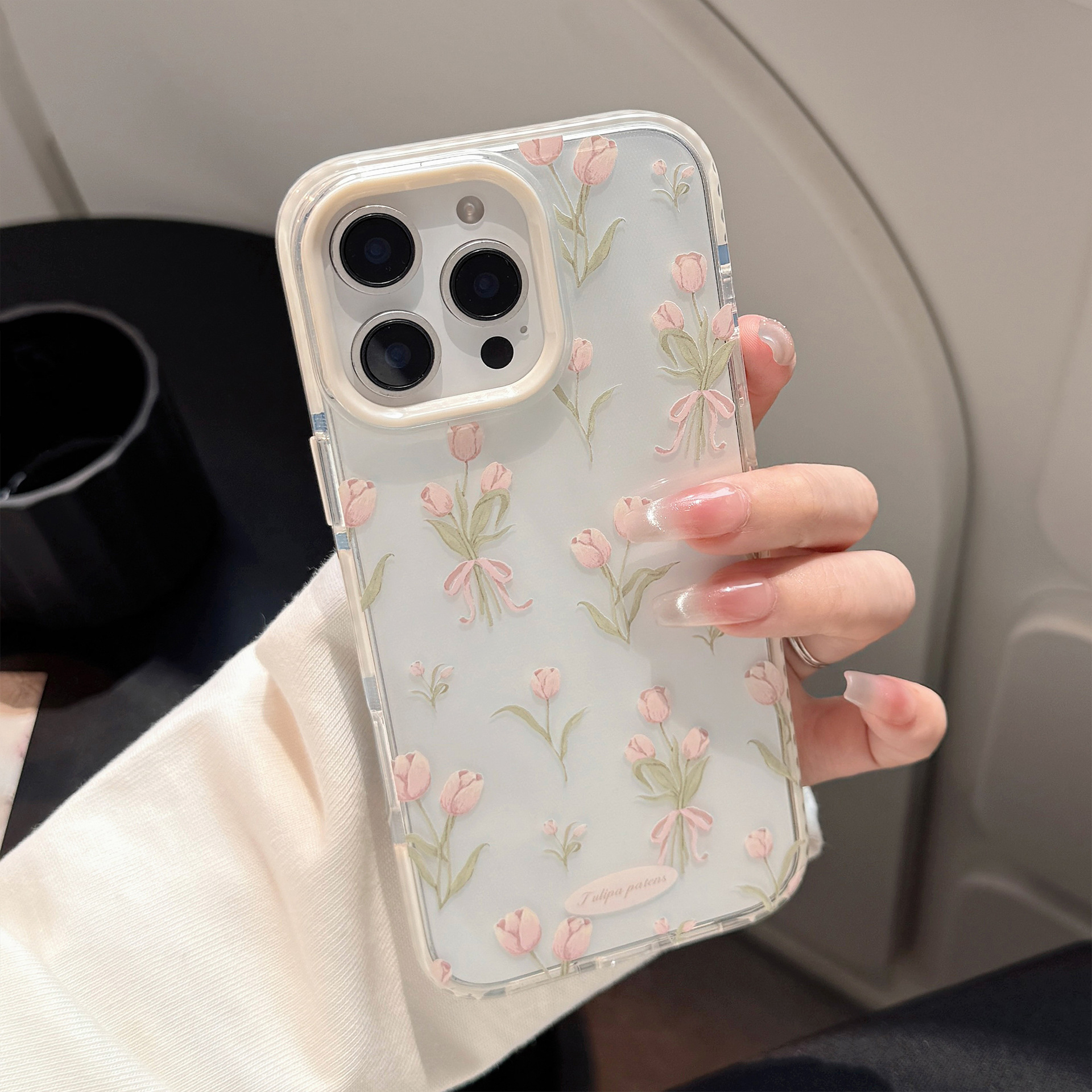 Korean Full Screen Pink Tulip  - Phone Cases Korean のレビューと価格