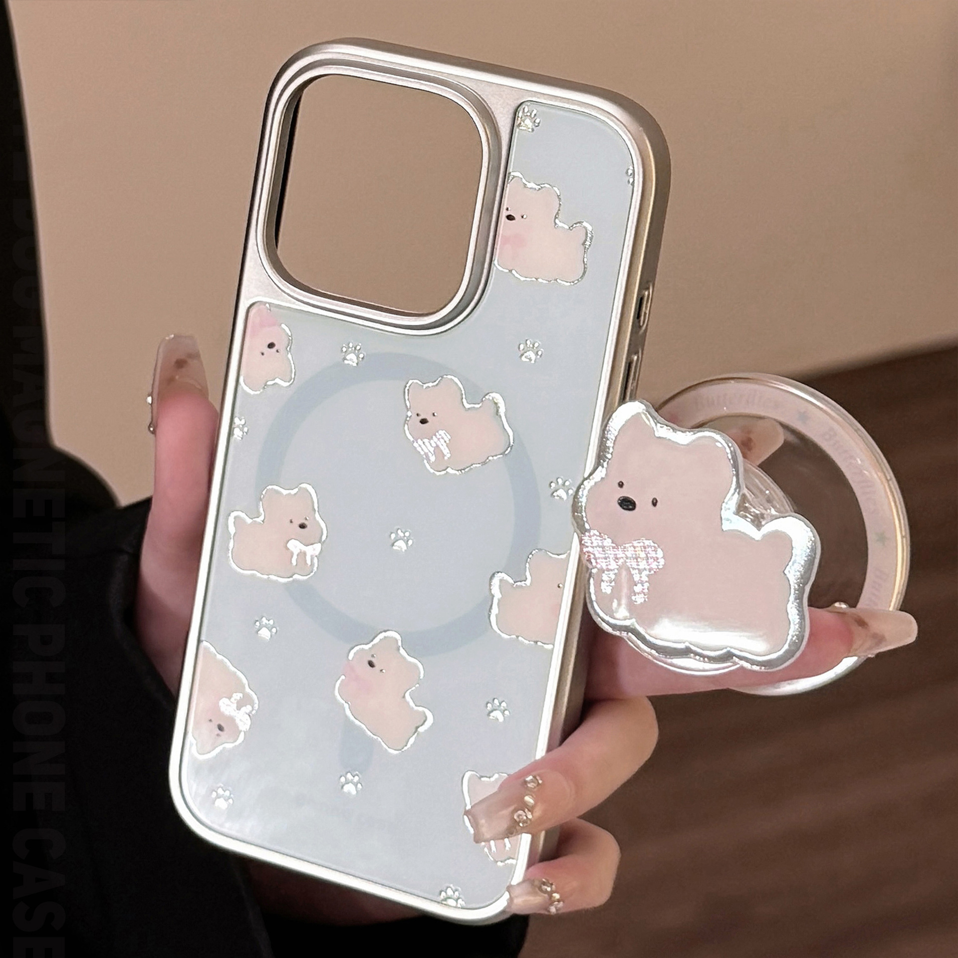 Korean Cute Cartoon Puppy Brac - Phone Cases Girly のレビューと価格
