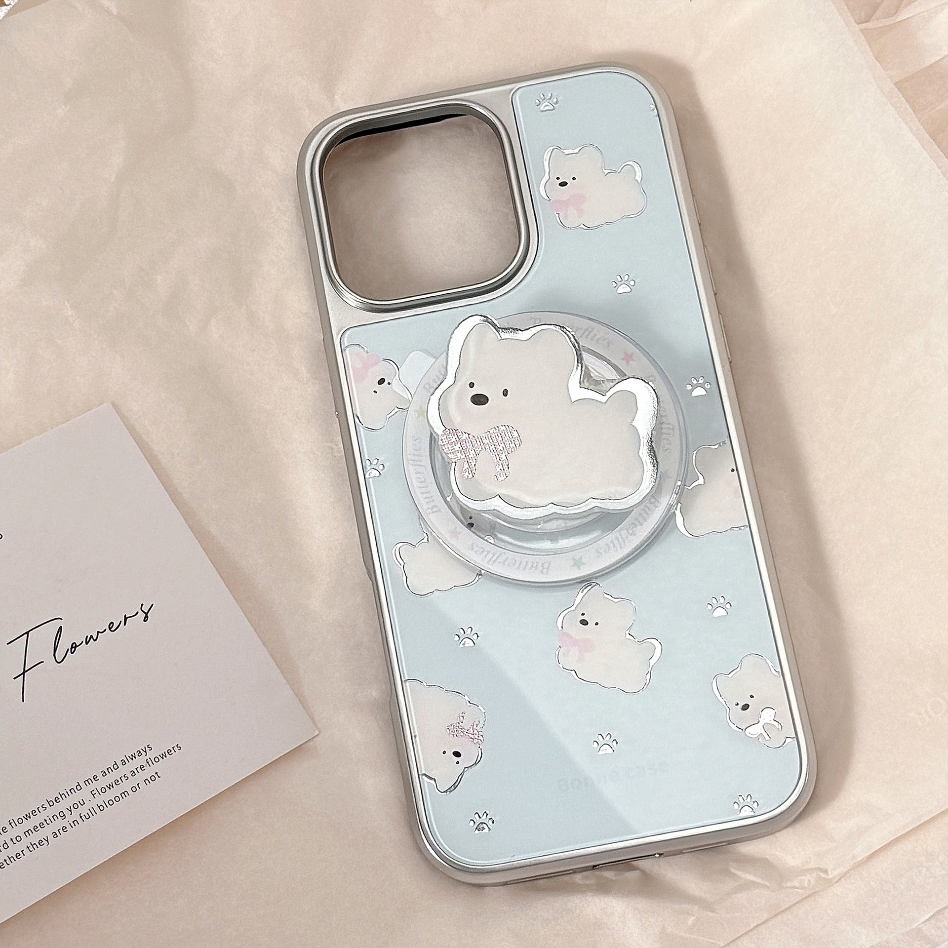 Korean Cute Cartoon Puppy Brac - Phone Cases Girly のレビューと価格