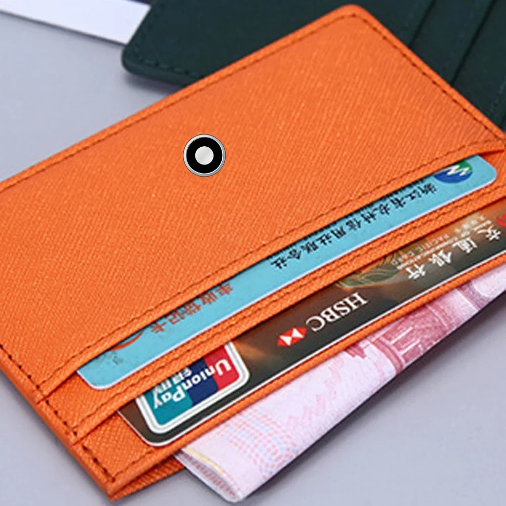 Minimalist Women Men Leather S - Card Holder Slim Case のレビューと価格